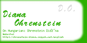 diana ohrenstein business card